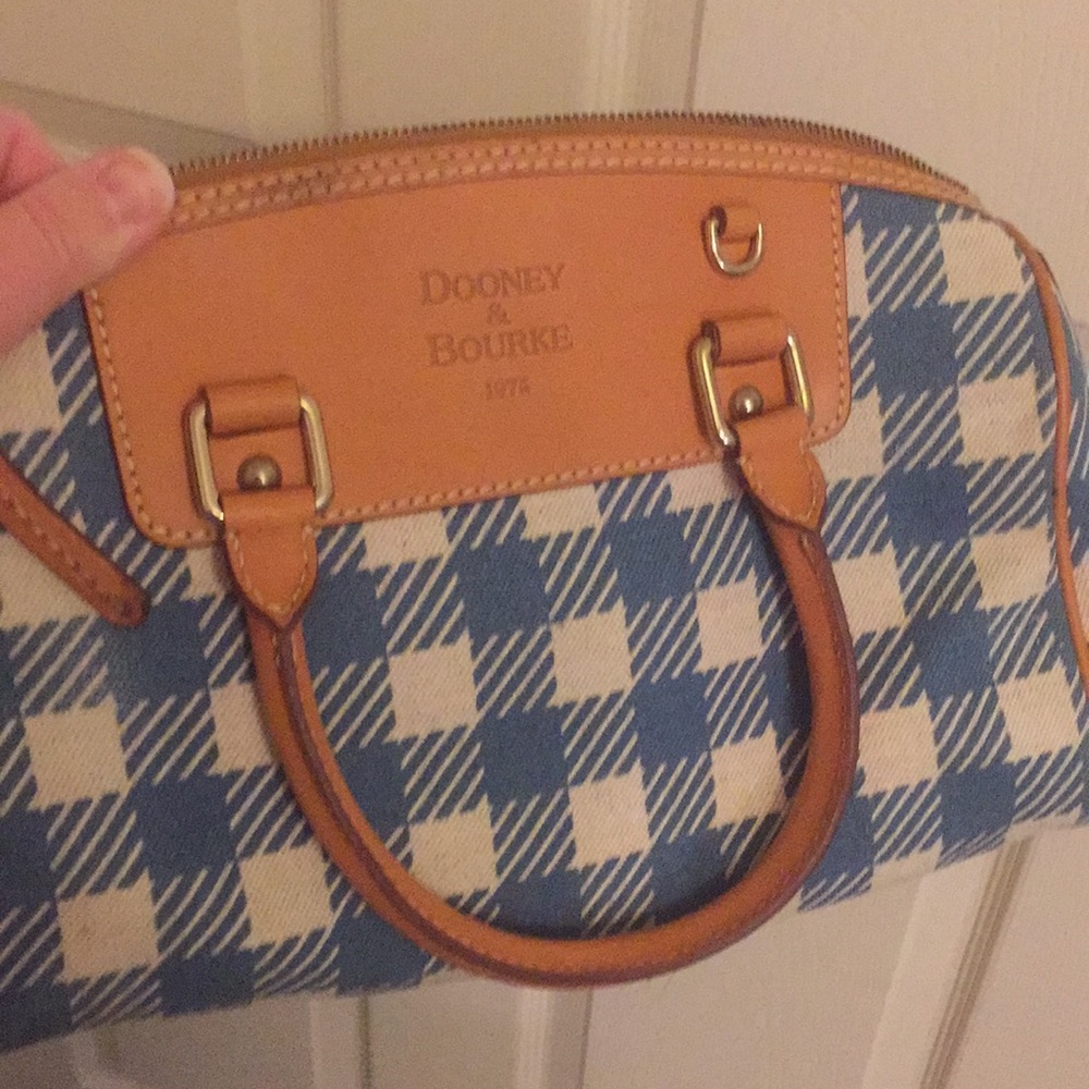Dooney and Bourke Gingham Purse - Picture 2 of 11